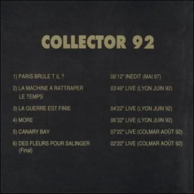 Qui chantait   un cri un message  la rage d'un naufrage ... . Paris brle-t-il, ainsi soit-il  ?