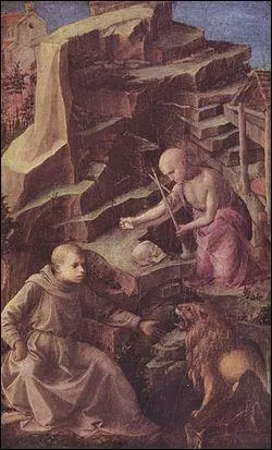 Le titre de cette oeuvre de Filippino Lippi commence par  Saint-Jrme ...  . Termine ce titre !