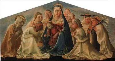 Le titre de cette oeuvre de Fra Filippo Lippi commence par  Vierge ...  . Termine ce titre !