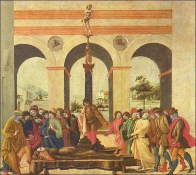 Quel est le titre de ce tableau de Filippino Lippi (le fils de Fra Filippo), dont le dbut est  Mort ... ?