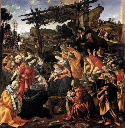 Quel est le nom complet de cette peinture Filipppino de Lippi ? En voici le dbut :  L'adoration ...   !