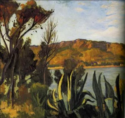 Et voici  Vue d'Agay , toile d'un peintre n le 27 mars :