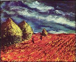 Il est n le 4 avril, il a peint La moisson sous l'orage :