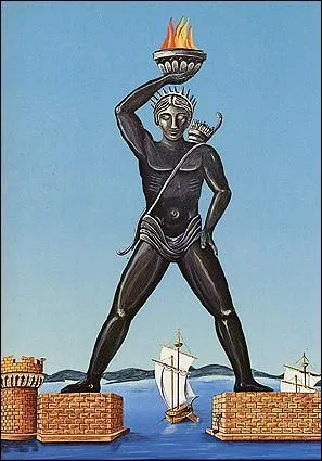 Le Colosse de Rhodes tait une statue gigantesque situe  l'entre du port de Rhodes. L'le de Rhodes est une le