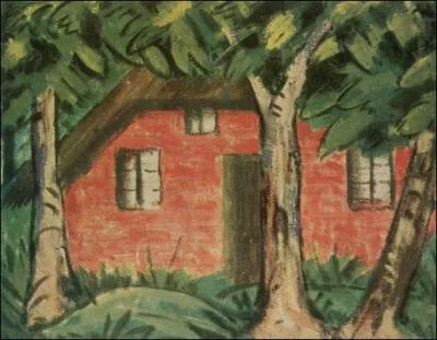 galement n un 16 octobre, il a peint La maison rouge :