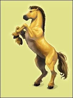 Si on a de la chance , ce cheval peut nous rapporter 1000 quus et 1 corne d'abondance si on le caresse, mais quel est son nom ?