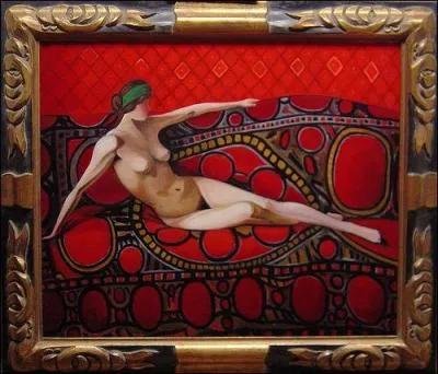 Qui a peint Nu au canap rouge ?