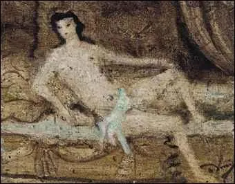 Qui a peint nu allong sur canap ?