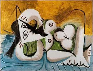 Qui a peint femme se reposant sur un canap bleu ?