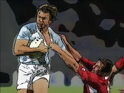 Ce joueur de rugby est rel :