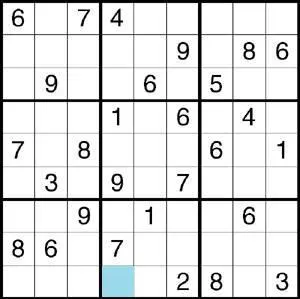 Quel chiffre se cache derrire la case bleue ?