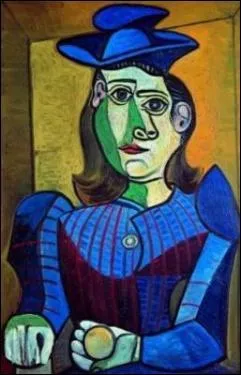 Voici un tableau :  femme au chapeau bleu , il est l'oeuvre de...