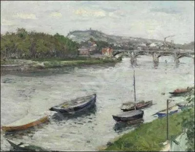 La berge et le pont d'Argenteuil.