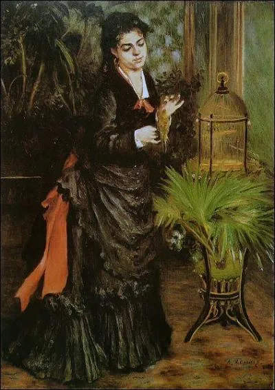Est-ce Renoir qui a peint La femme  la perruche ?