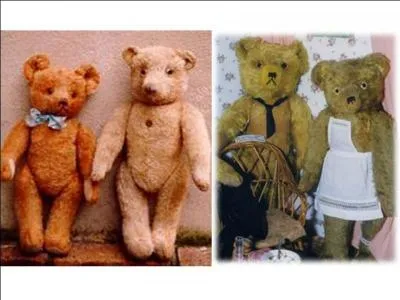 En 1921, Pintel introduit le premier ours en peluche franais dans sa collection de jouets. Trs proche du modle allemand, il possde cependant une particularit. Laquelle ?