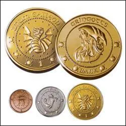 Comment s'appellent les petites pices en bronze des sorciers ?