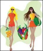 Elles adorent manger  bons fruits.