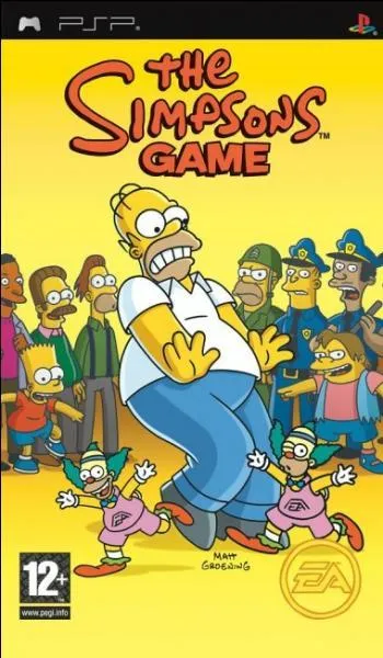 Dans la toute fin de  Les Simpson, le jeu , devant qui la famille se retrouve-t-elle ?