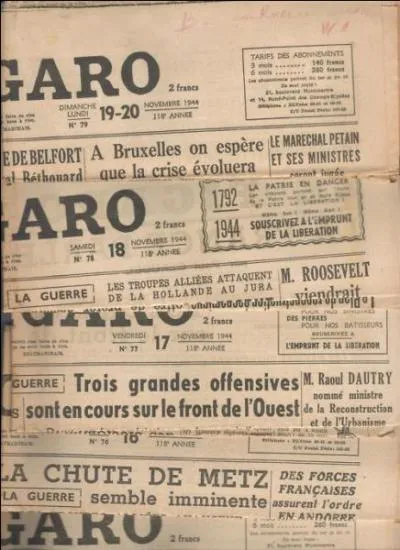 Quand a t fond le journal  Le Figaro  ?