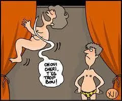 Quand elle ne signifie pas  atteindre l'orgasme , que veut dire l'expression  grimper aux rideaux  ?