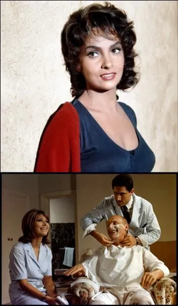 Comment se prnomme l'esthticienne (photo du bas  gauche) qui fait une manucure  Bourvil et dont le fianc est trs jaloux ?