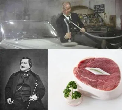 Sur quel air d'opra De Funs rpare-t-il la Cadillac ?