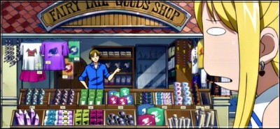 (Épisode 41) 
Quel mage tient le magasin de souvenirs de Fairy Tail ?
