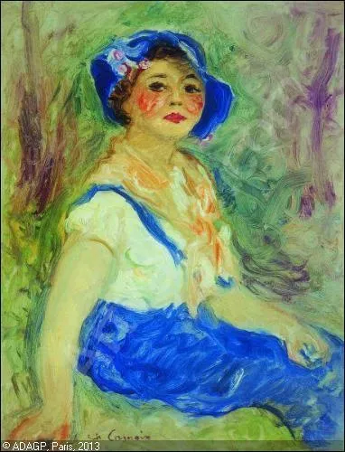 Qui a peint Femme  la robe bleue ?