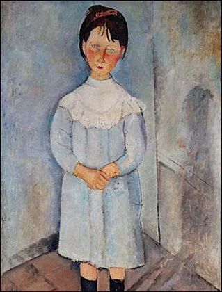 Qui a peint Fillette en robe bleue ?