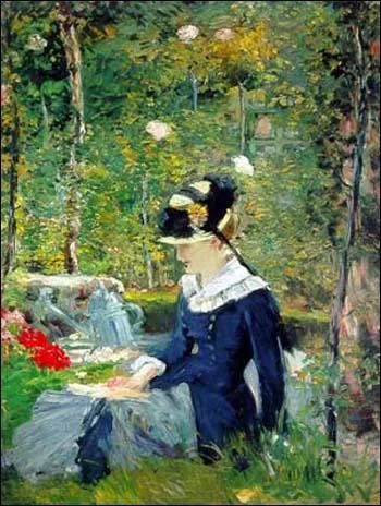 Qui a peint Jeune fille dans un jardin ?