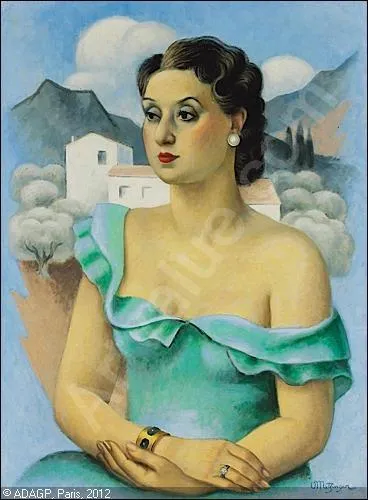 Qui a peint Elgante  la robe bleue ?