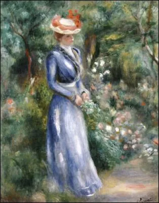 Qui a peint Femme dans une robe bleue au jardin de Saint-Cloud ?
