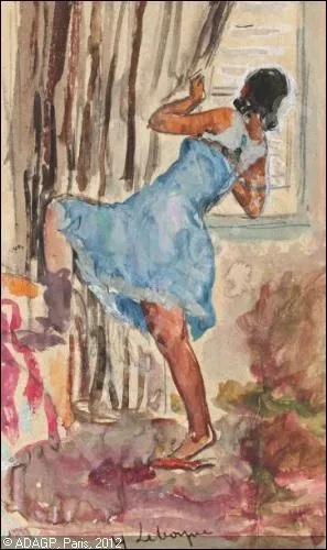 Qui a peint Derrire les jalousies ou la robe bleue ?