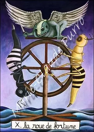 Quel est, globalement le sens de l'arcane n 10  La roue de fortune  ?