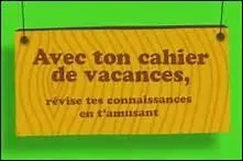 De quelle anne datent les premiers cahiers de vacances ?