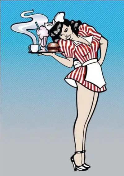 Quand on lui prend la taille ou le menton, elle rit, c'est tout l'mal q'elle sait faire :