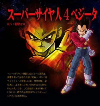 Comment Vegeta se transforme-t-il en  super saiyan 4  ?