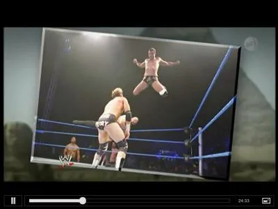 Quelle superstar faisant un saut est prsente sur ce ring ?