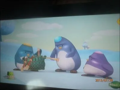 Dans ce dessin-anim, on peut voir des manchots !