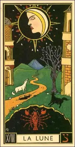 Quel signe zodiacal voque l'arcane n18 du tarot  La lune  ?