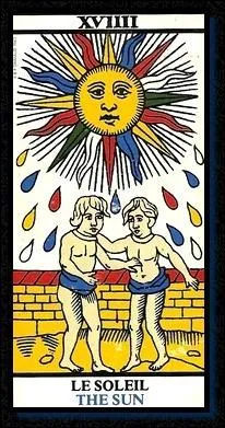 L'arcane n19  Le soleil , nous montre un couple d'enfants. Pourquoi ?