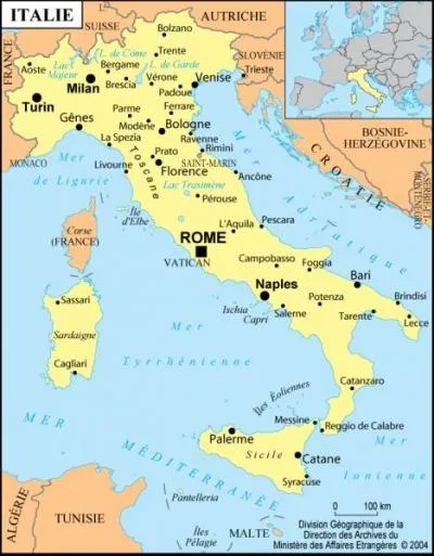 Quel nom d'une ville d'Italie est utilis sur chaque continent ?
