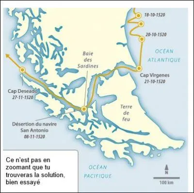 Quel est le nom de ce détroit chilien de 611 kilomètres, le plus important passage naturel entre océan Atlantique et océan Pacifique ?