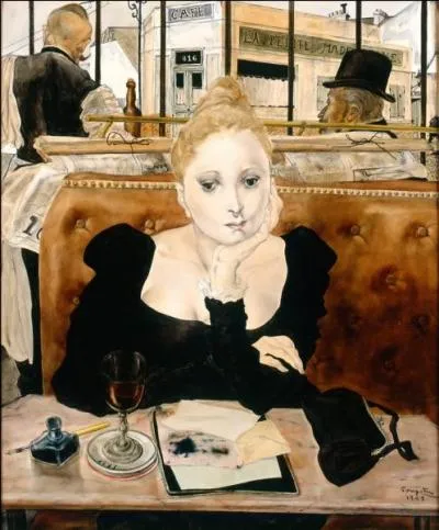 Ce peintre a fait partie de  l'cole de Paris , regroupant les artistes exils  Paris  Montparnasse, dans les annes 1905, tels Soutine, Chagall ou Modigliani. Il a ralis  Au caf  en 1912. Il s'agit de :