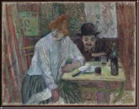 Quel peintre et lithographe franais n  Albi est l'auteur de cette peinture :  Au caf la mie  ?