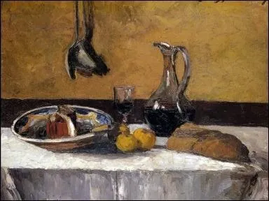 A quel peintre impressionniste doit-on  Nature morte  la carafe de vin  ?