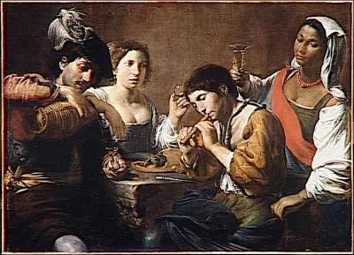  Runion dans un cabaret  (1625) est un tableau du peintre caravagiste :