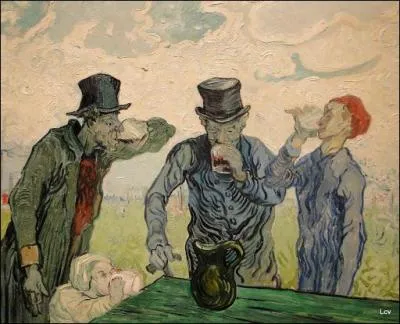  Les buveurs  , peinture inspire d'un dessin d'Honor Daumier, est l'oeuvre du peintre post-impressionniste :