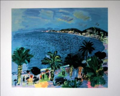 Quelle ville de la Côte d'Azur est représentée sur cette toile de Raoul Dufy, intitulée  La baie des anges  ?
