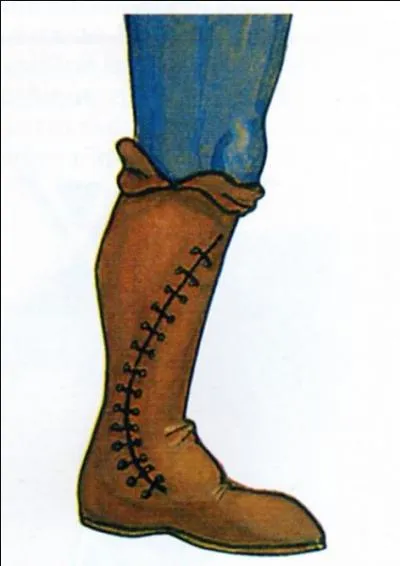 Comment s'appelait la premire botte en cuir mou pour les hommes apparue au 9e sicle ?